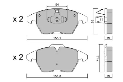 Комплект тормозных колодок AISIN BPVW-1006